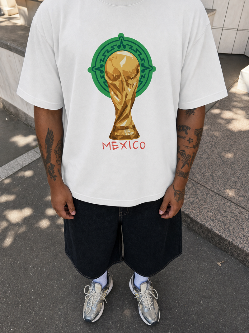 Off Supply Mexico Crown White T-Shirt – model front