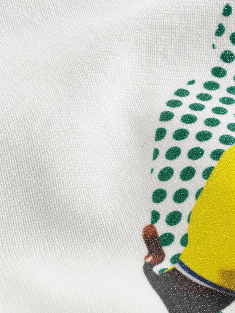 Off Supply Vini Aura White T-Shirt – close-up detail