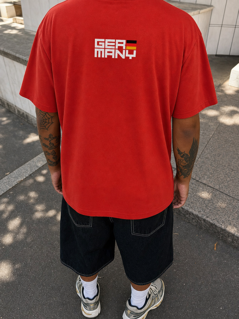 Off Supply Wirtz Spirit Red T-Shirt – model back