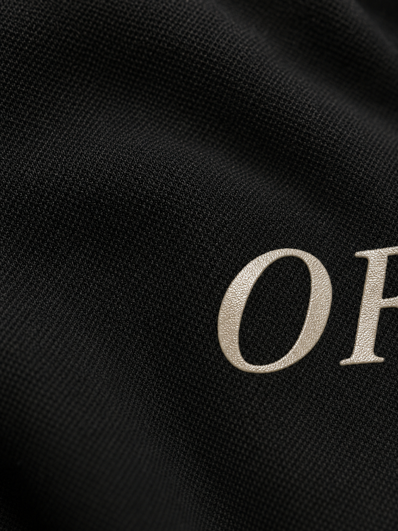 BASIC BLACK BOWLING SHIRT – close-up detail