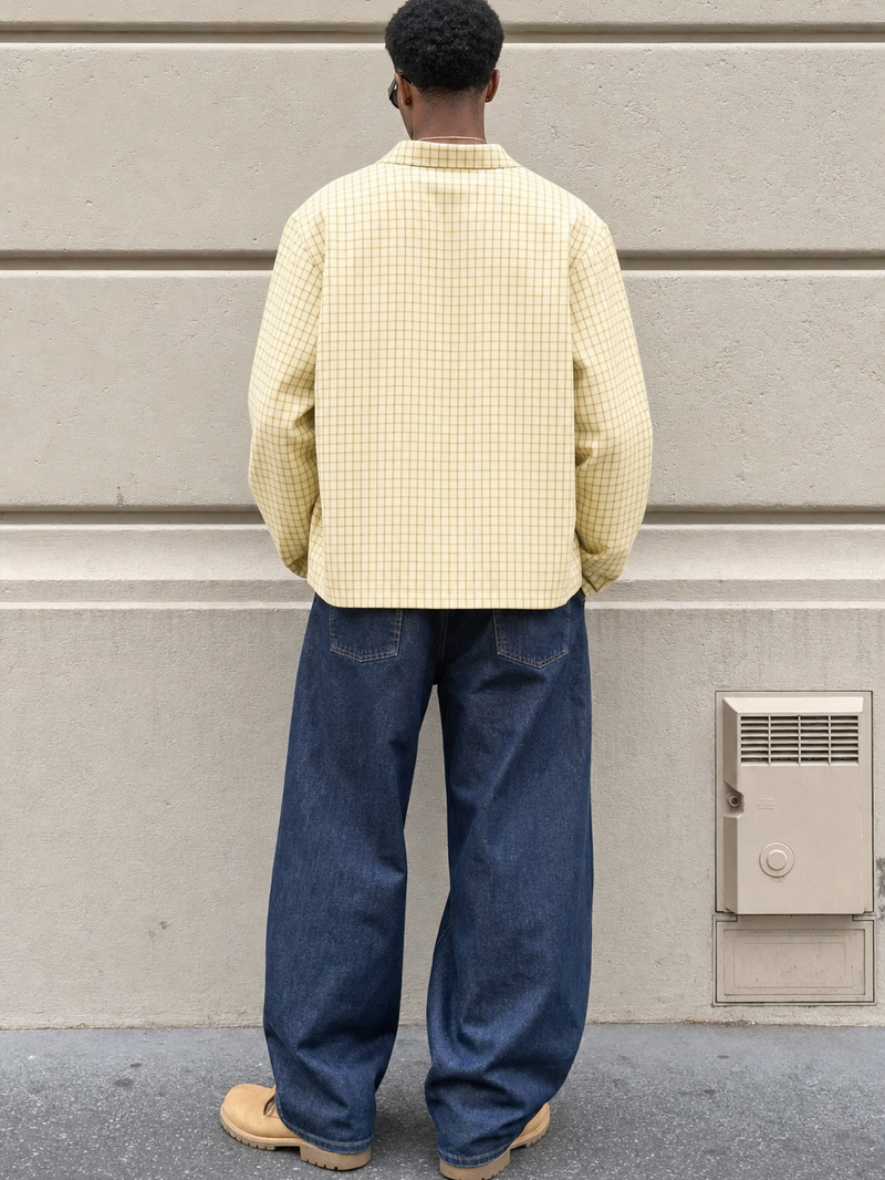 OFF SUPPLY EVERYDAY CHAOS SHIRT IN YELLOW – model back