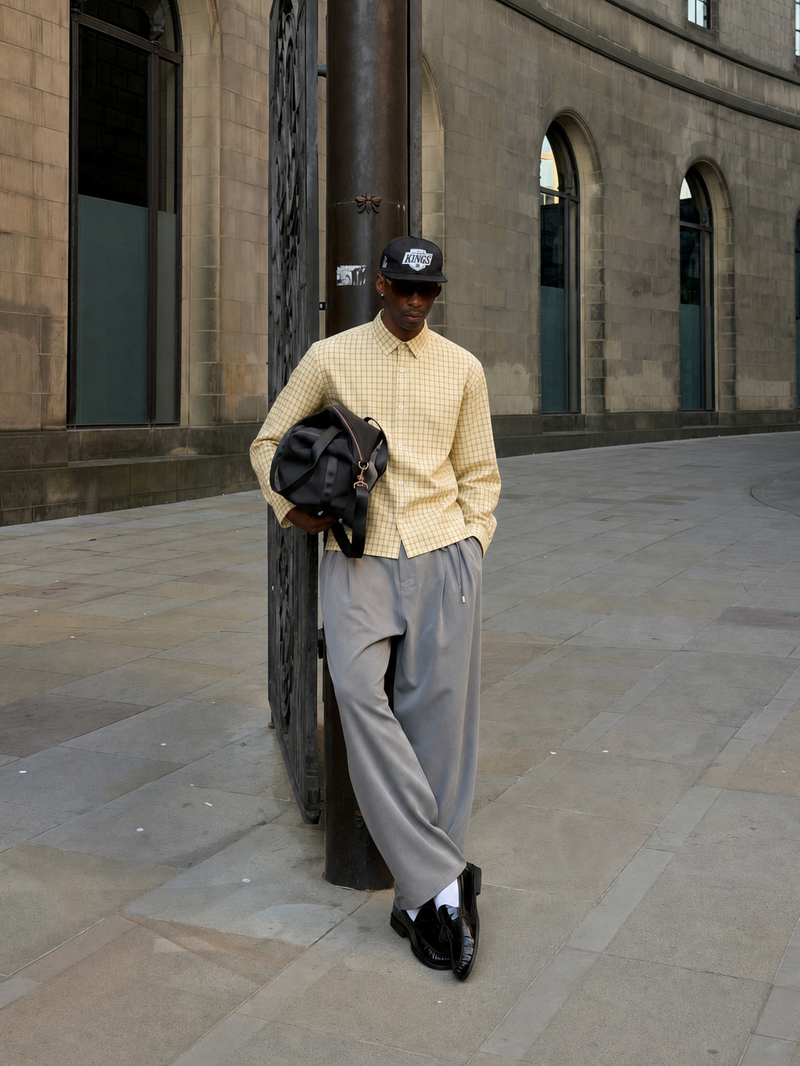 OFF SUPPLY EVERYDAY SHIRT IN YELLOW – model front