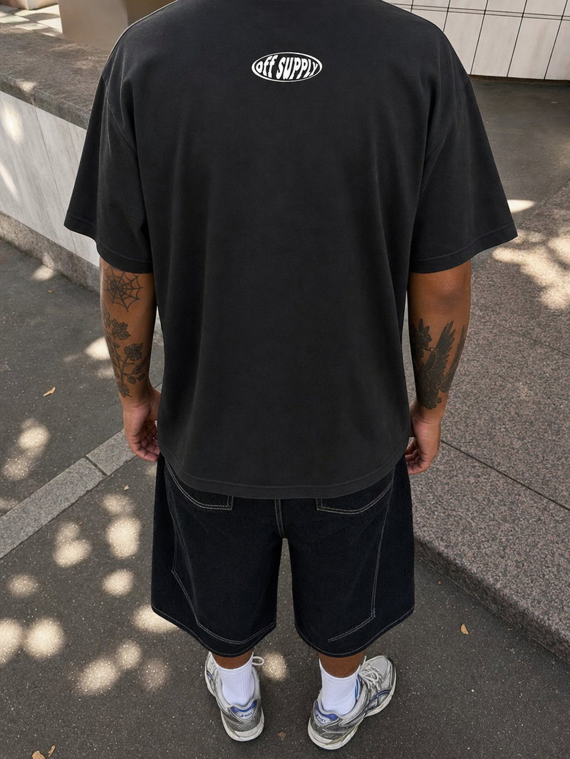 Off Supply Bellingham Echo Black T Shirt – model back