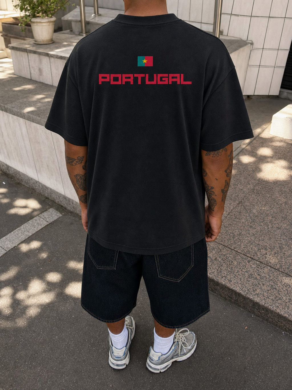 Off Supply First Star Black T-Shirt – model back
