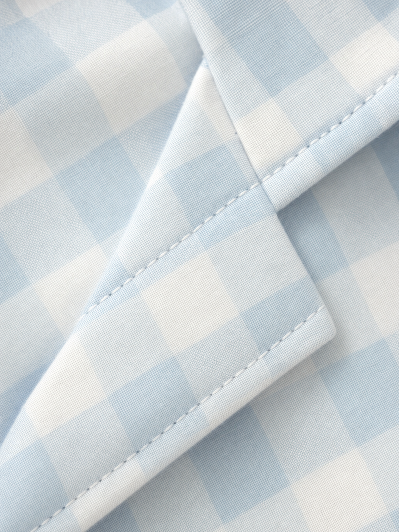OFF SUPPLY HARMONY ICE BLUE CHECKS SHIRT – close-up detail