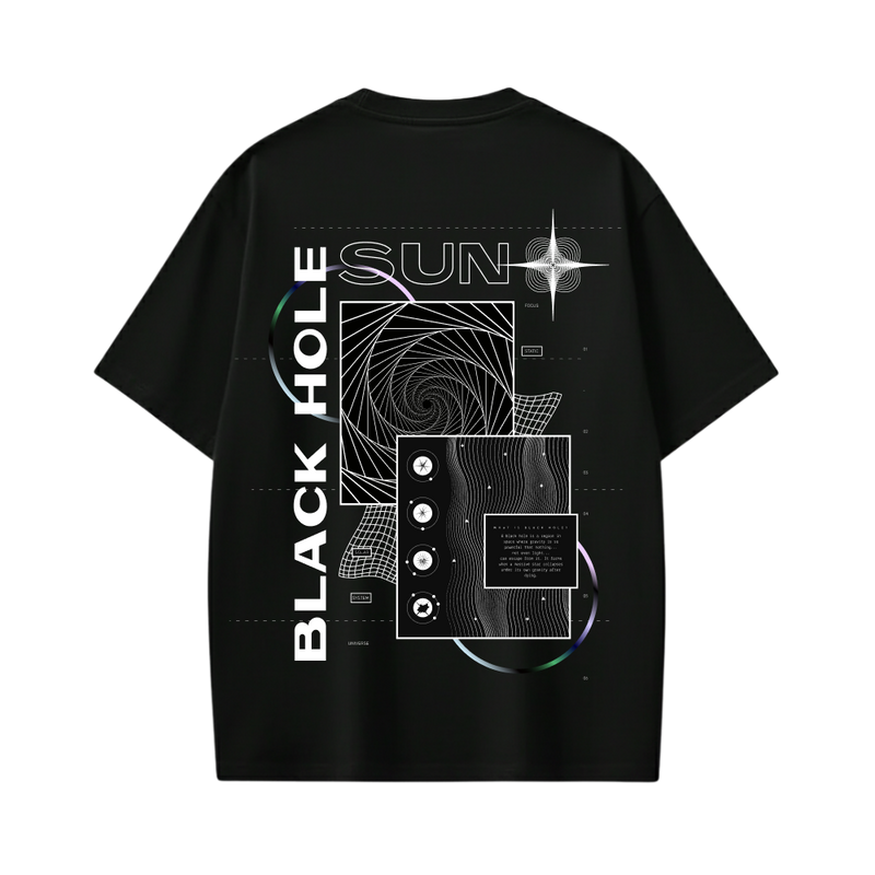 Off Supply Black hole T-shirt Black