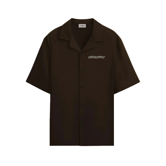 BASIC BROWN BOWLING SHIRT