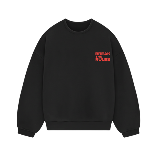 BREAK THE RULES - UNFINISHED OVERSIZED SWEATSHIRT
