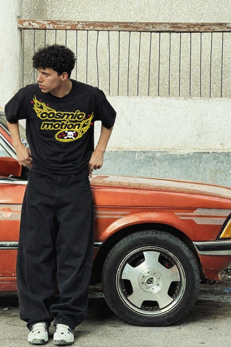 Off Supply Cosmic Motion Black T-Shirt