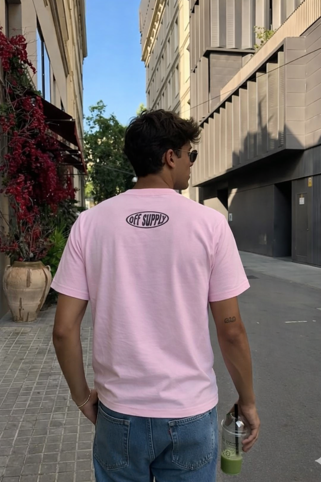Off Supply Off-Axis Tee - Pink