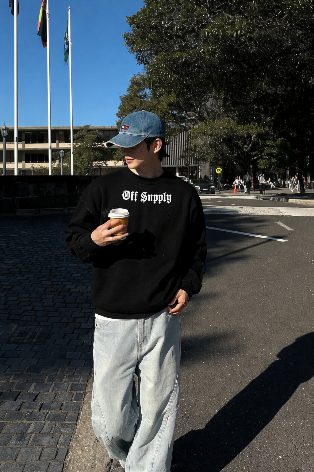 Off Supply Drip Gothic Statement Sweatshirt