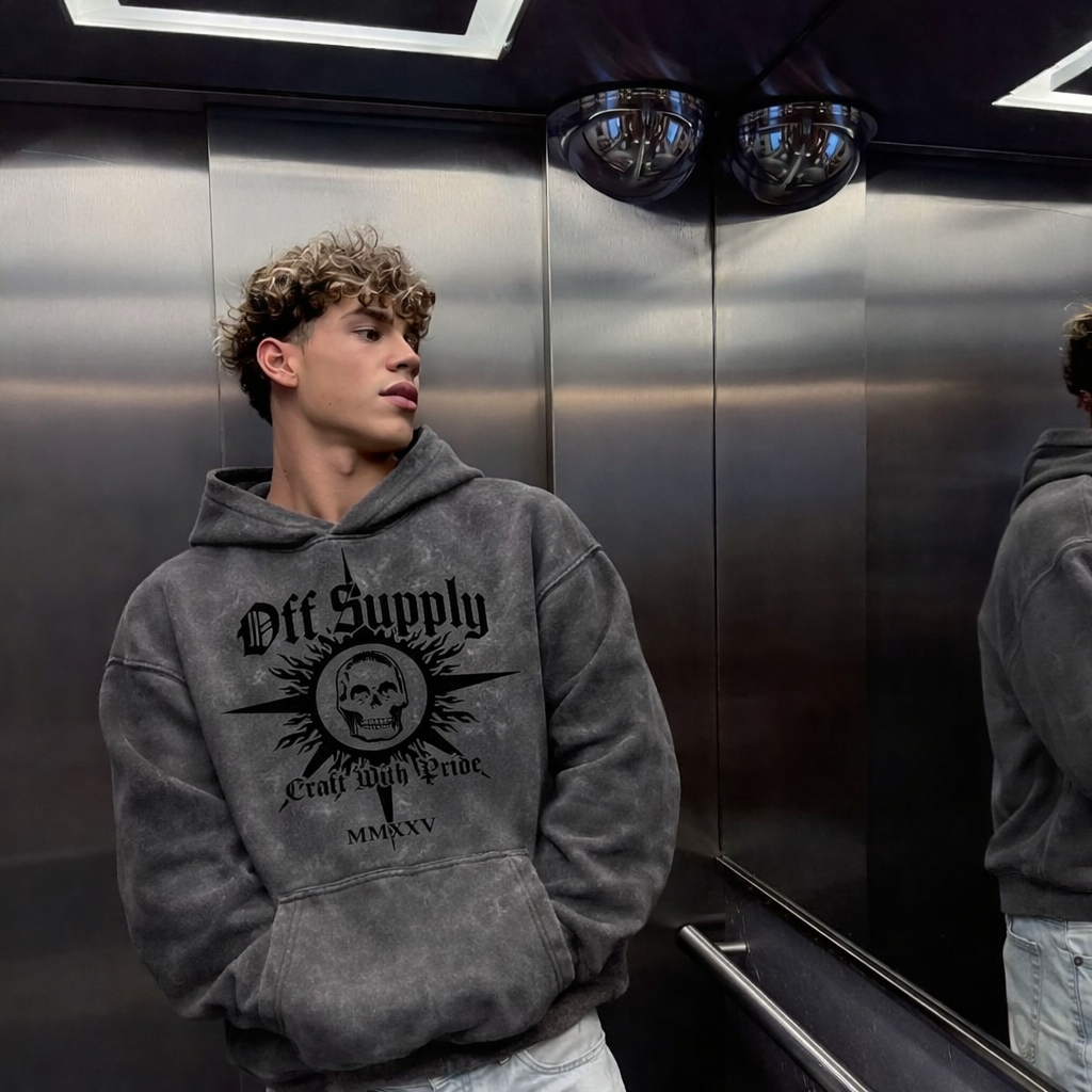 Off Supply Craft With pride Gothic Edition Acid Wash hoodie