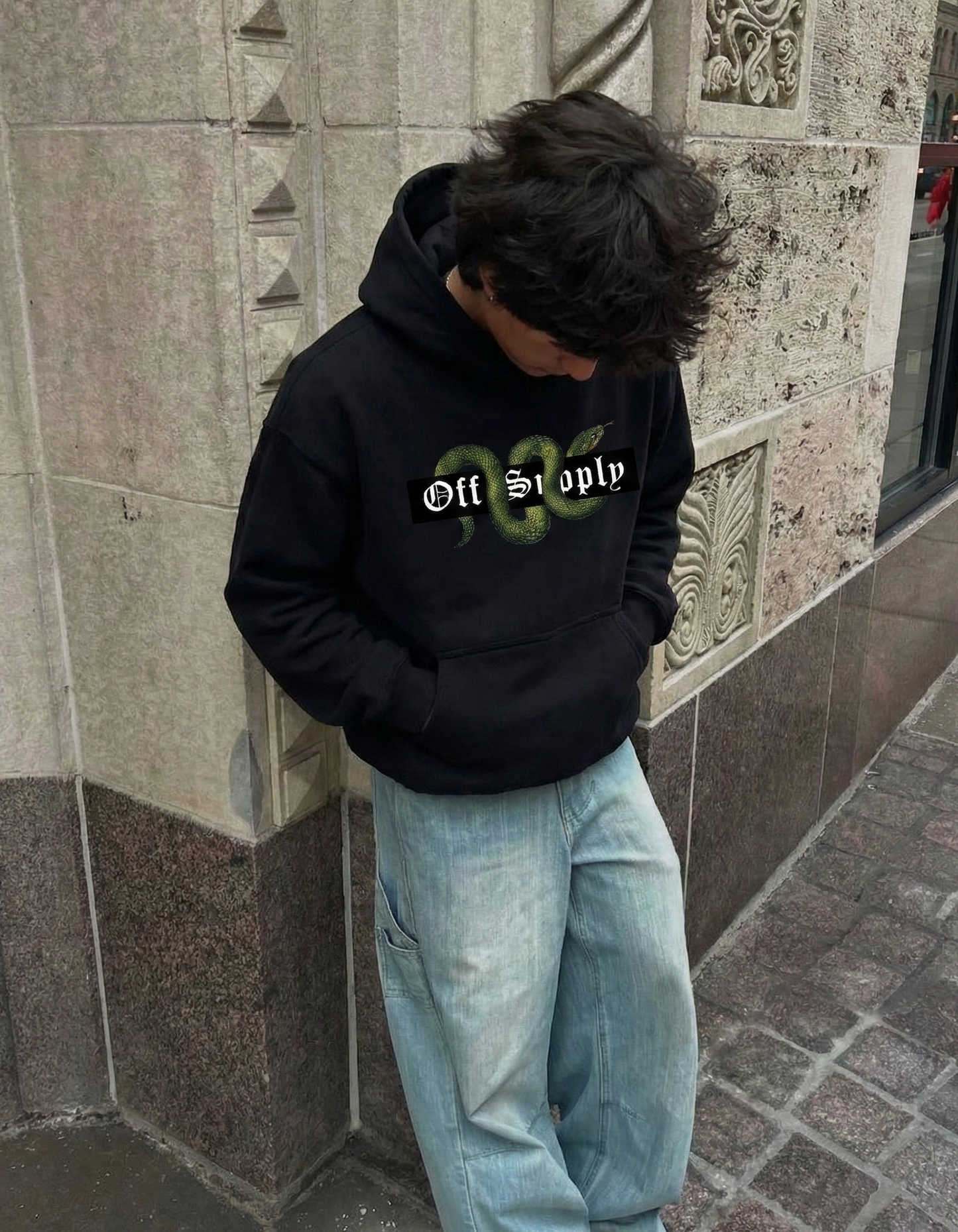 Off Supply Serpent Statement Graphic hoodie