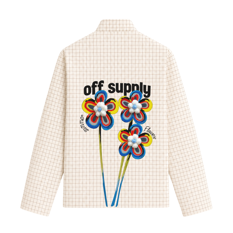 OFF SUPPLY EVERYDAY FLOWERS SHIRT IN IVORY