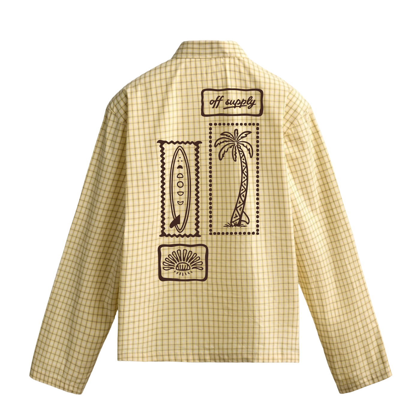 OFF SUPPLY EVERYDAY PALM SHIRT IN YELLOW