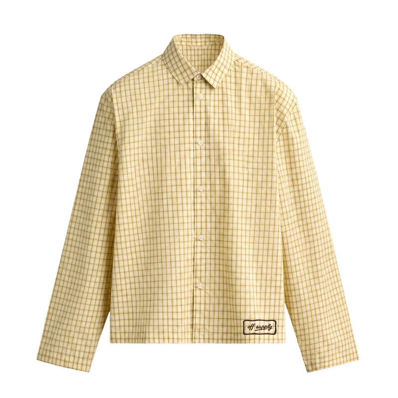 OFF SUPPLY EVERYDAY PALM SHIRT IN YELLOW