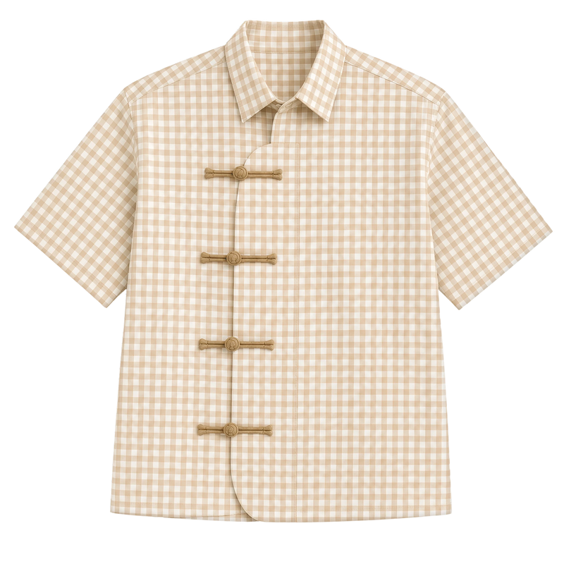 OFF SUPPLY HARMONY BEIGE CHECKS SHIRT