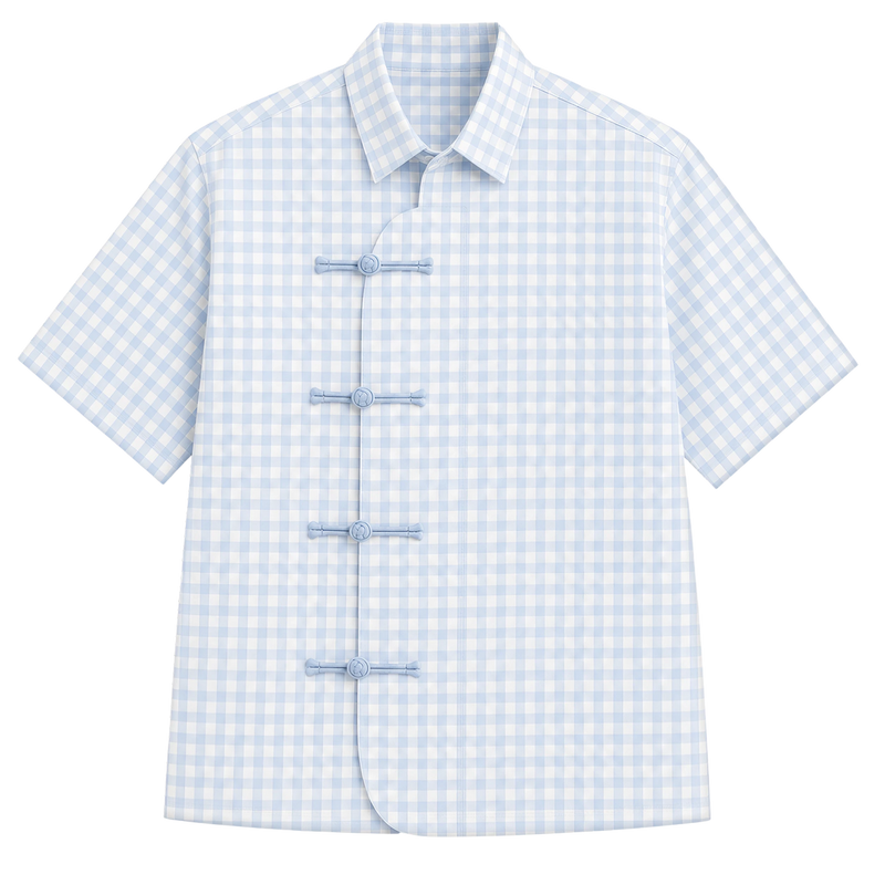 OFF SUPPLY HARMONY ICE BLUE CHECKS SHIRT