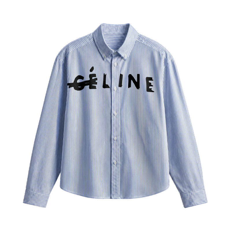 Off Supply Line Up Blue Striped Shirt