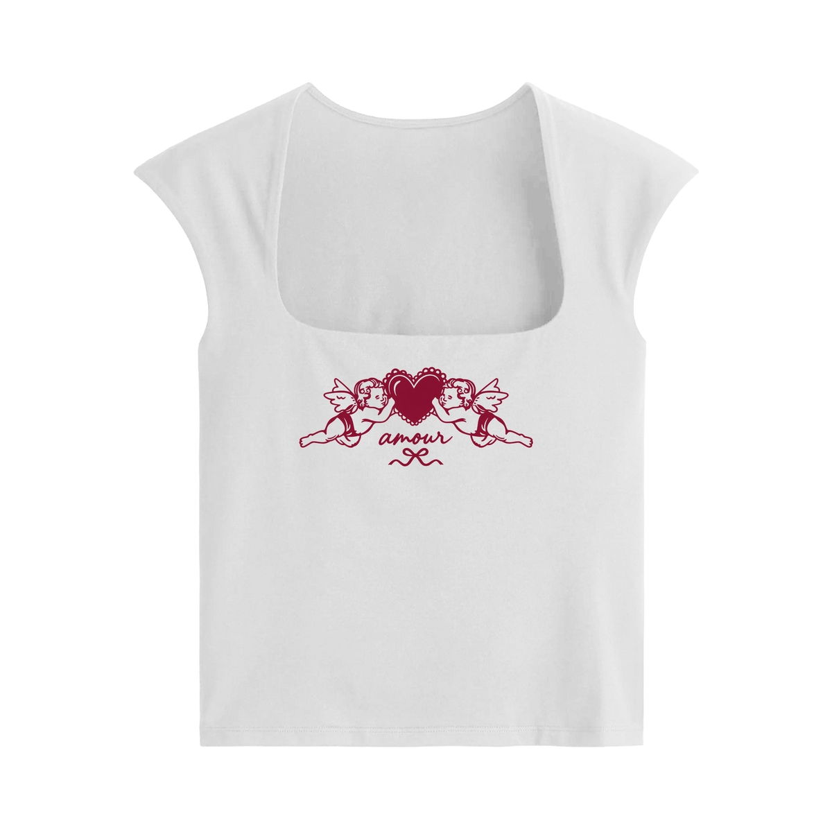 Off Supply Amour White Crop Top