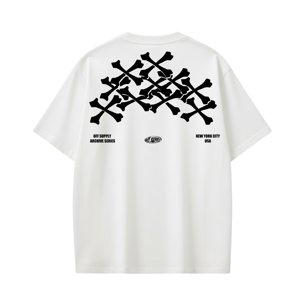 Off Supply Archive series Stacked Bones NYC Edit T-shirt