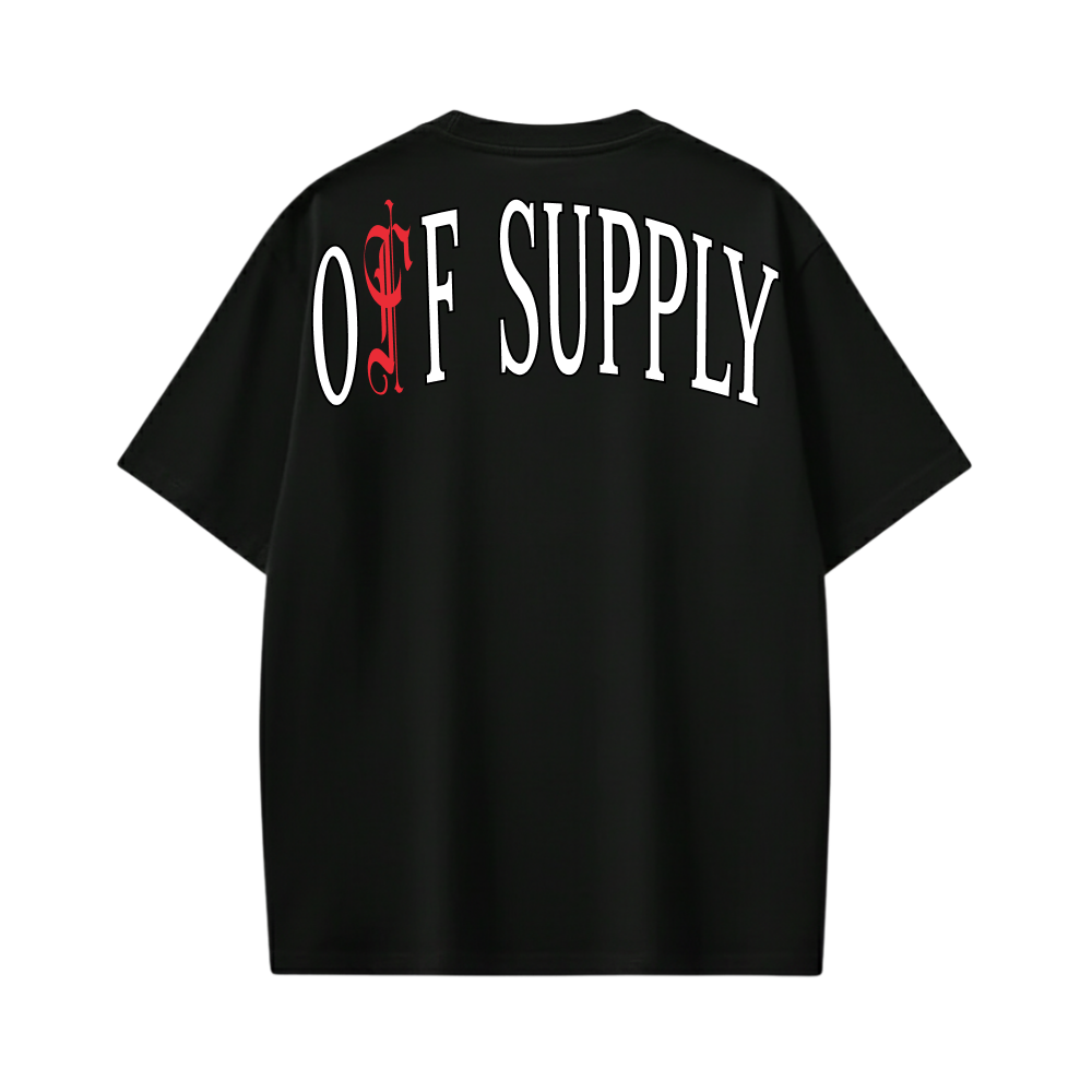 Off Supply Aurora Flames Statement T-shirt