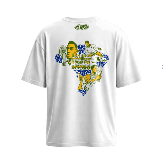 Off Supply Brazil Heritage White T-Shirt