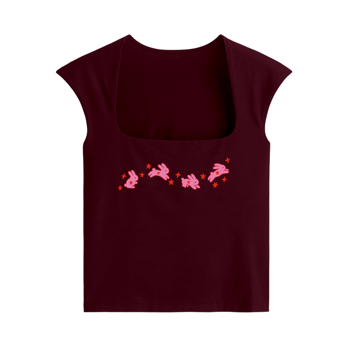 Off Supply Brisk Cherry Red Crop Top