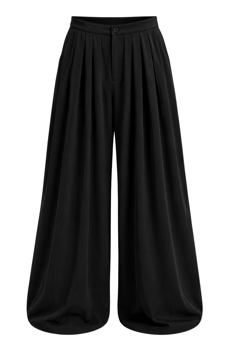 Off Supply Cascade Black Trousers