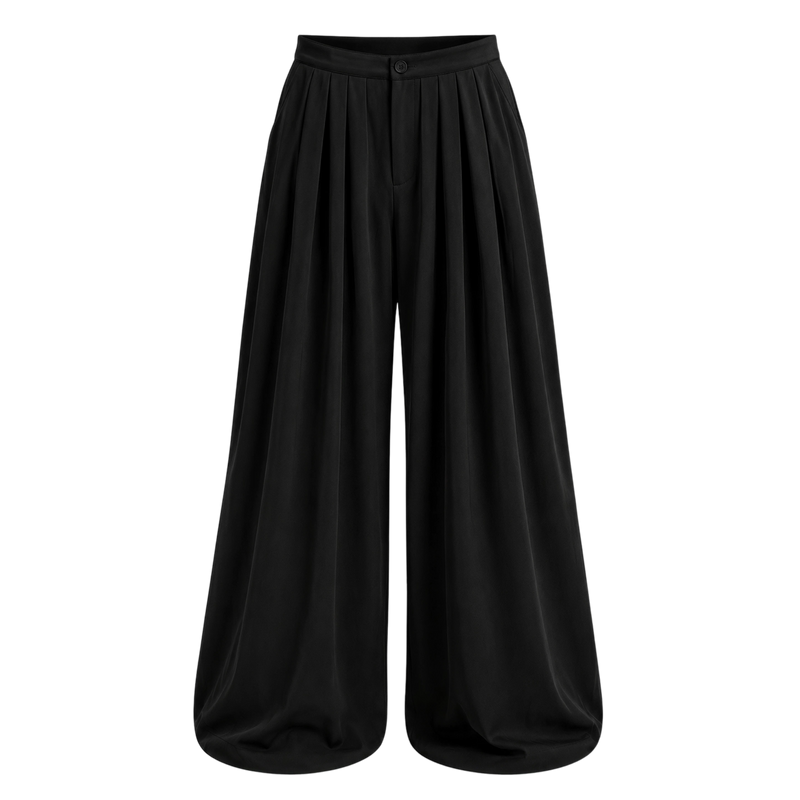 Off Supply Cascade Black Trousers