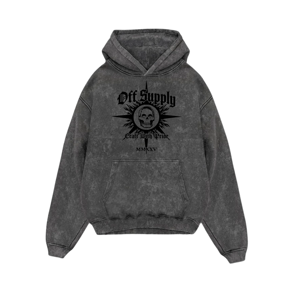 Off Supply Craft With pride Gothic Edition Acid Wash hoodie