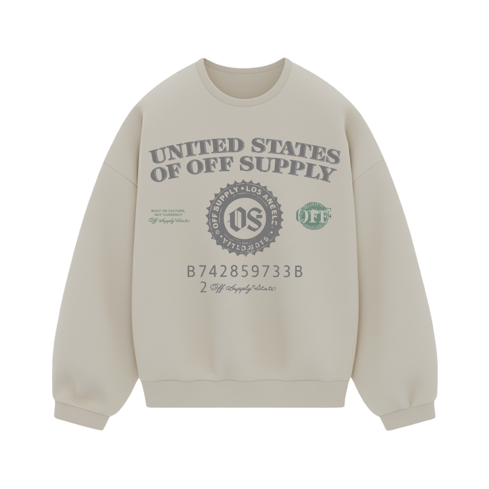 Off Supply Currency Culture Premium Graphic Sweatshirt