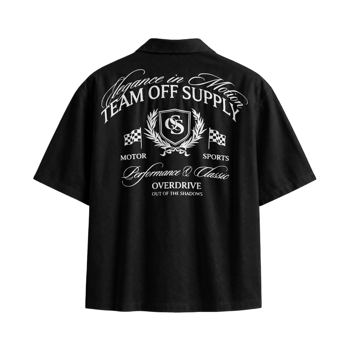 Off Supply Elegance In Motion Black Bowling Shirt