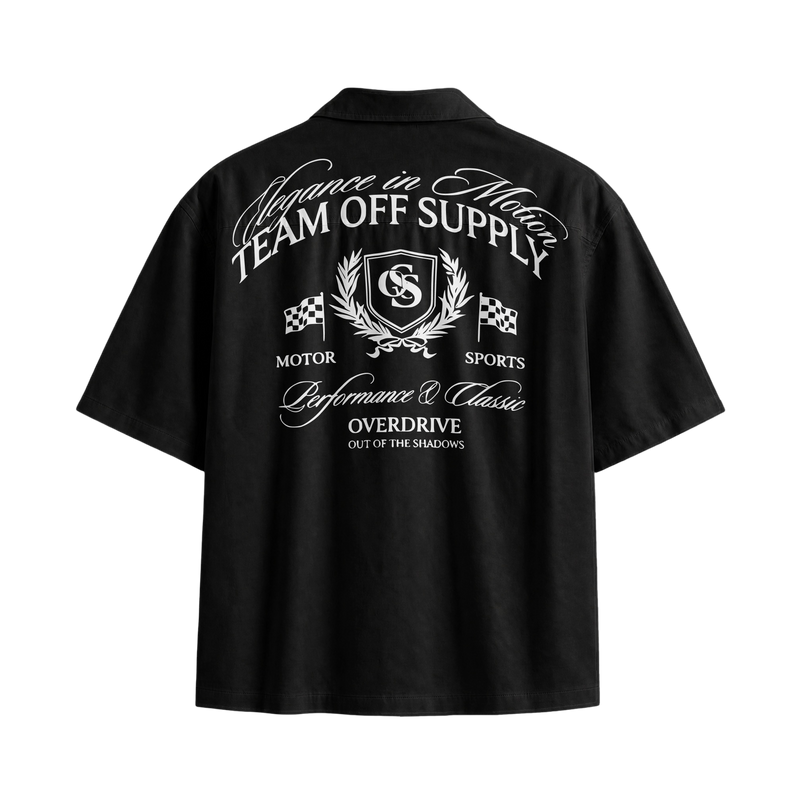 Off Supply Elegance In Motion Black Bowling Shirt