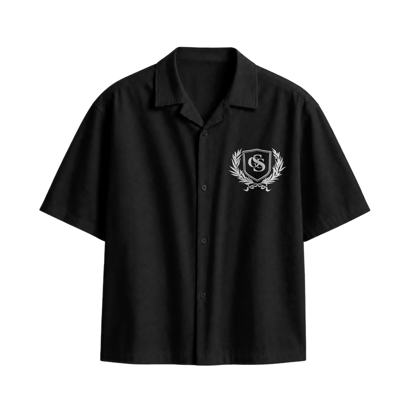 Off Supply Elegance In Motion Black Bowling Shirt