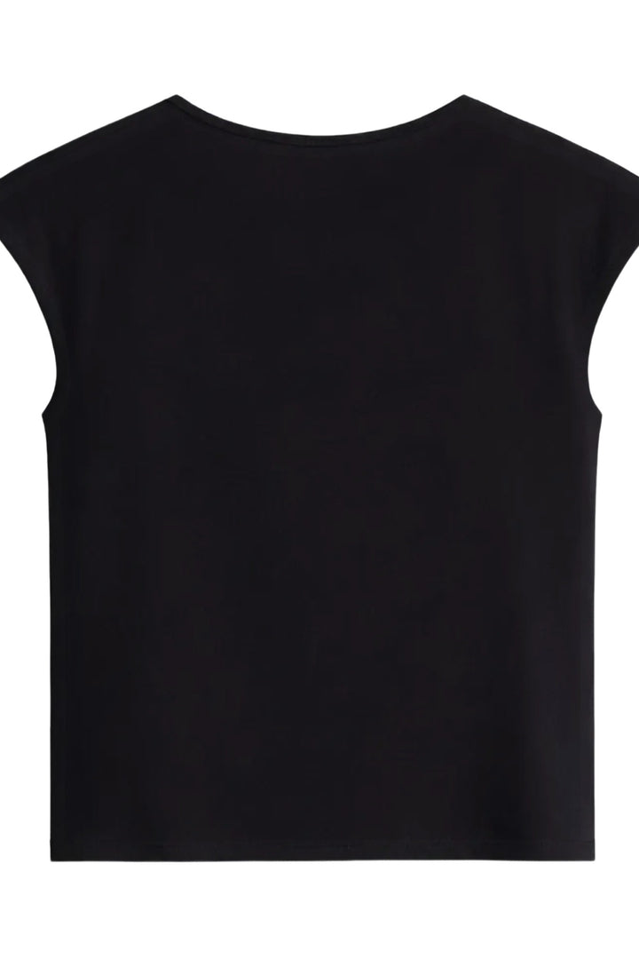 Off Supply Essence Black Crop Top