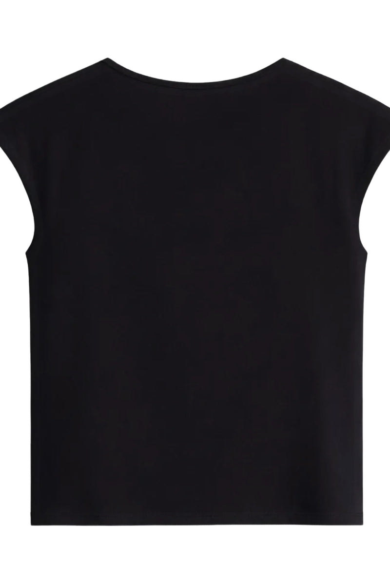 Off Supply Essence Black Crop Top