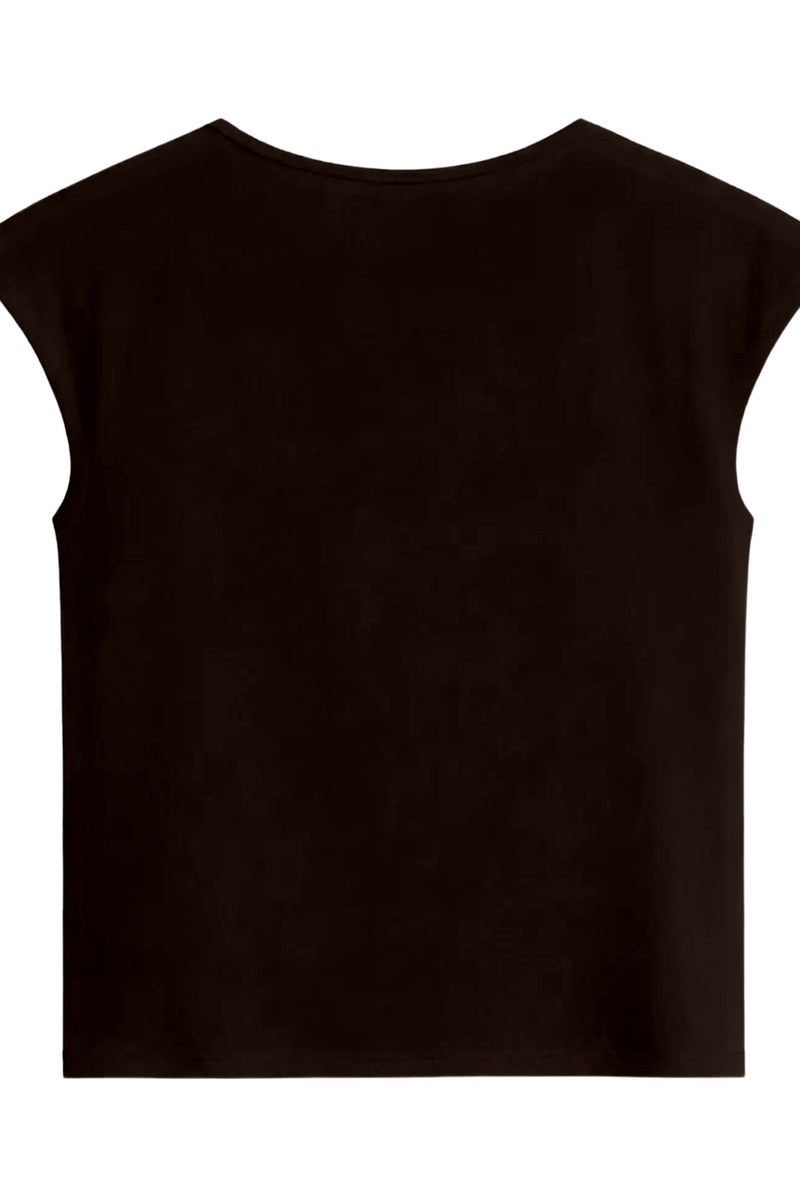 Off Supply Essence Brown Crop Top