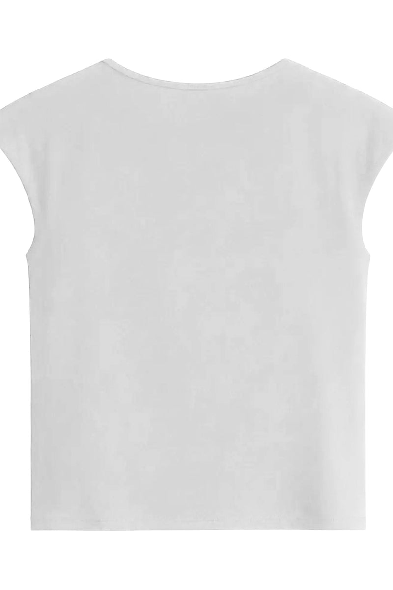 Off Supply Essence White Crop Top