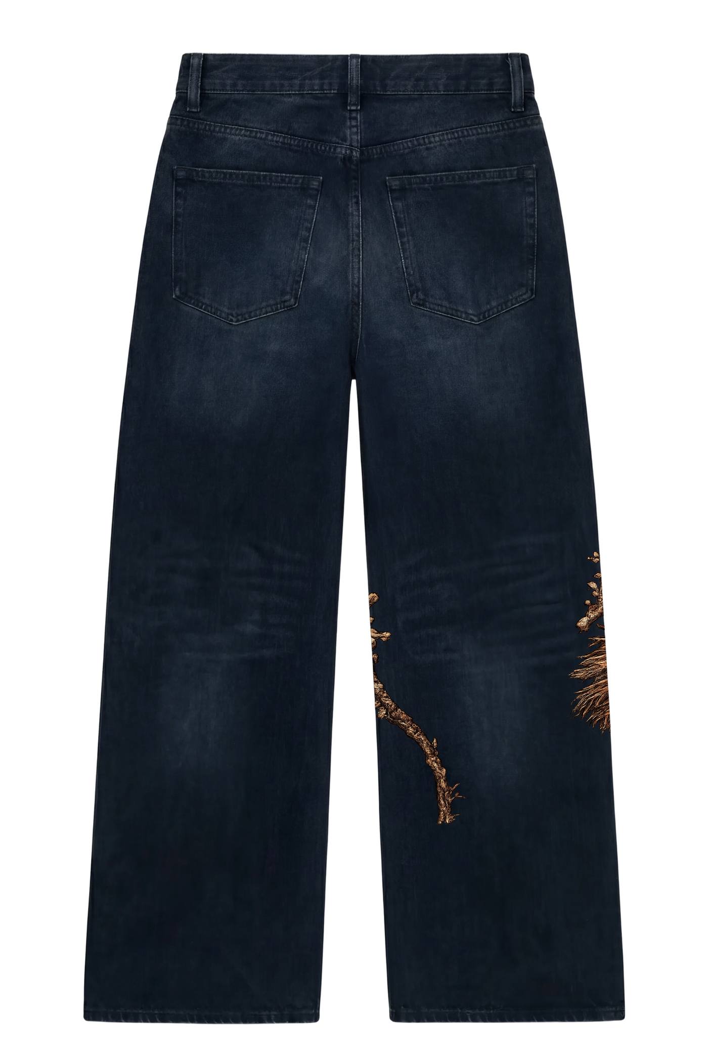 Off Supply Gilded Crane Embroidered Denim — Limited Edition