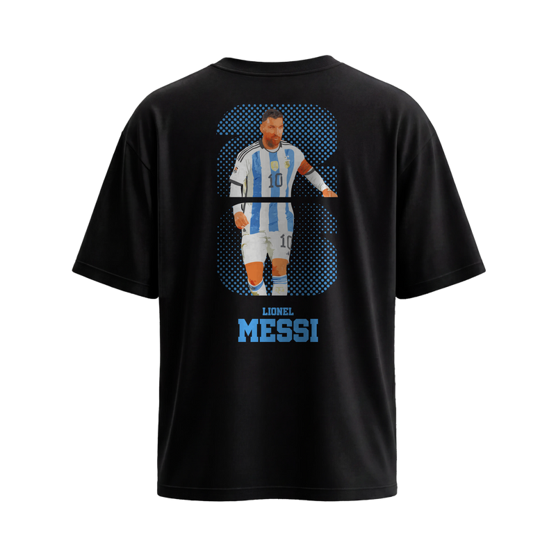 Off Supply Messi Icon Black T-Shirt