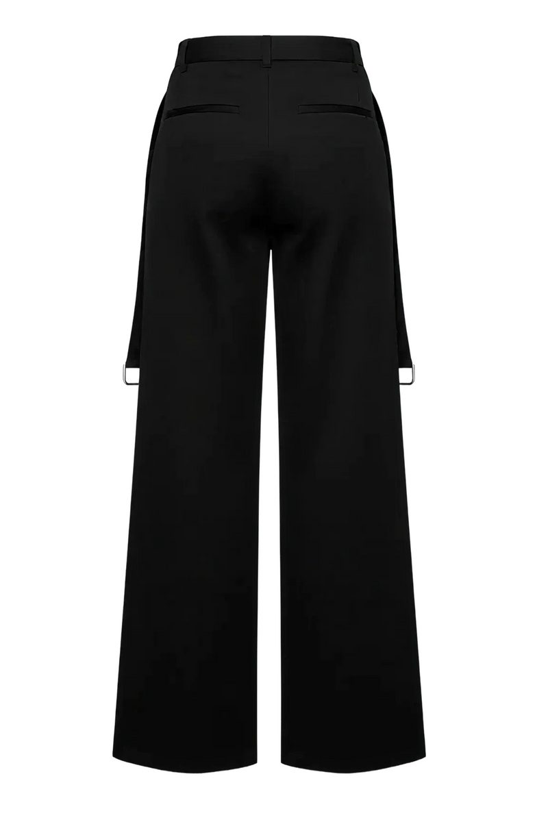Off Supply Double Belted Wide Pants