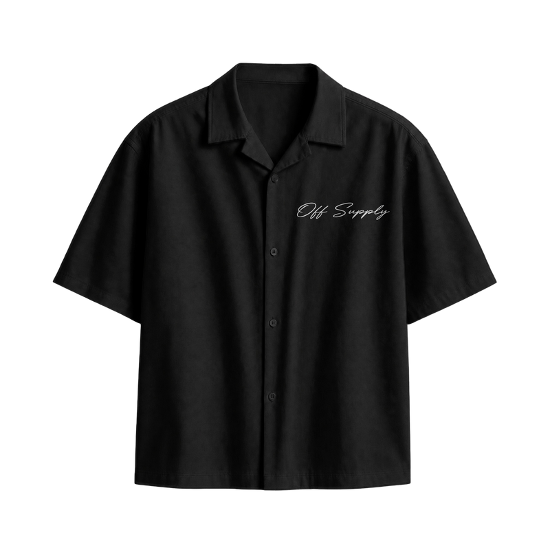 Off Supply People of Culture Black Bowling Shirt