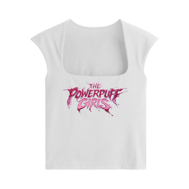 Off Supply Powerpuff Girls White Crop Top