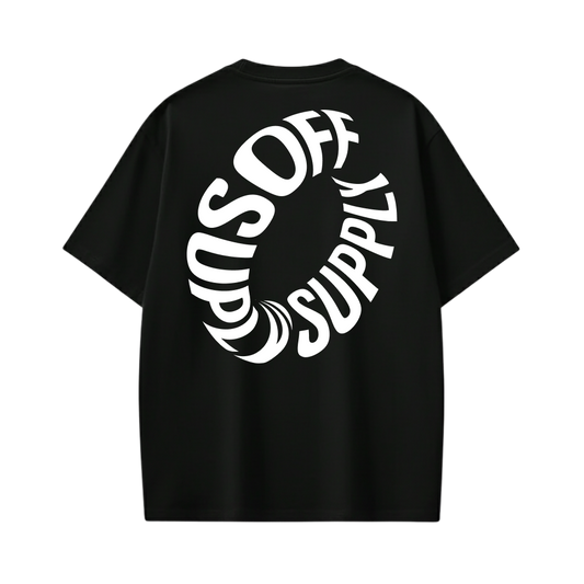 Off Supply Premium Heavyweight Graphic Black T-Shirt