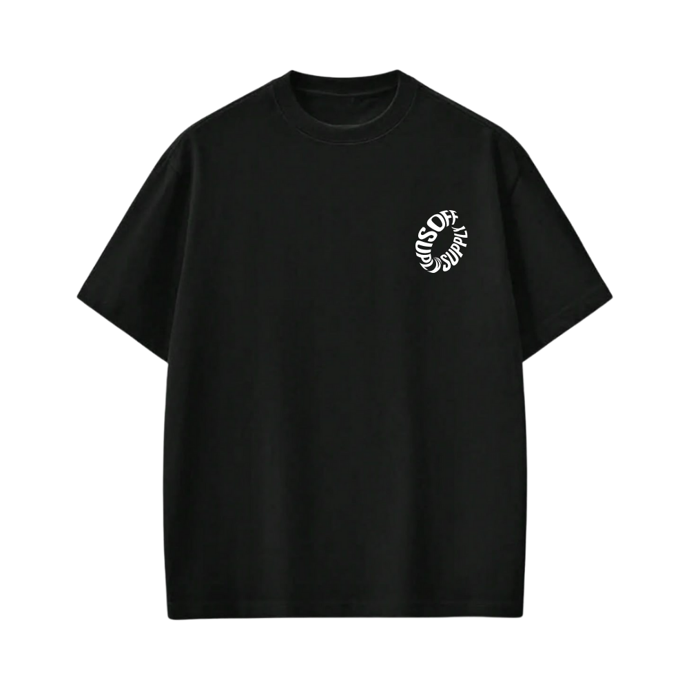 Off Supply Premium Heavyweight Graphic Black T-Shirt