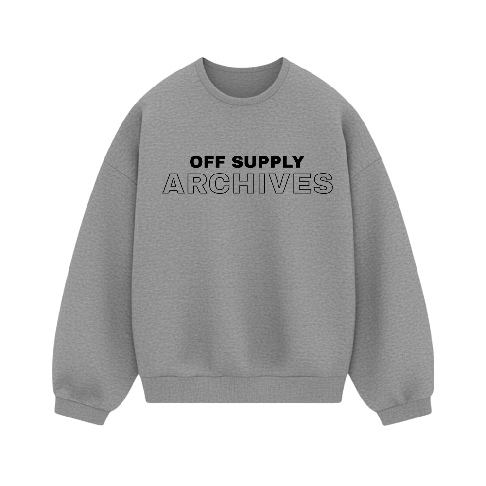 Off Supply Premium Limited Edition Retro Archive Graphic Sweatshirt