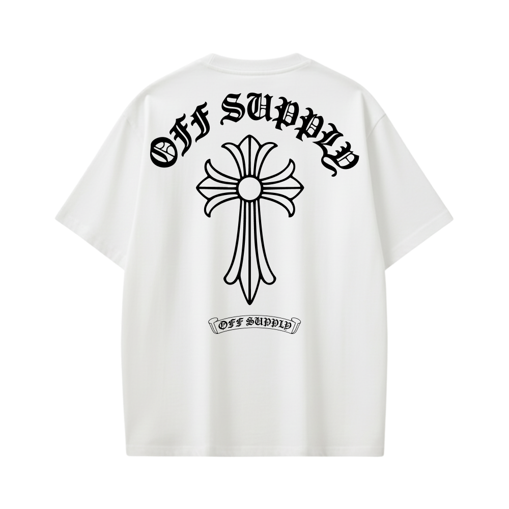 Off Supply Premium Ornate Cross T-Shirt