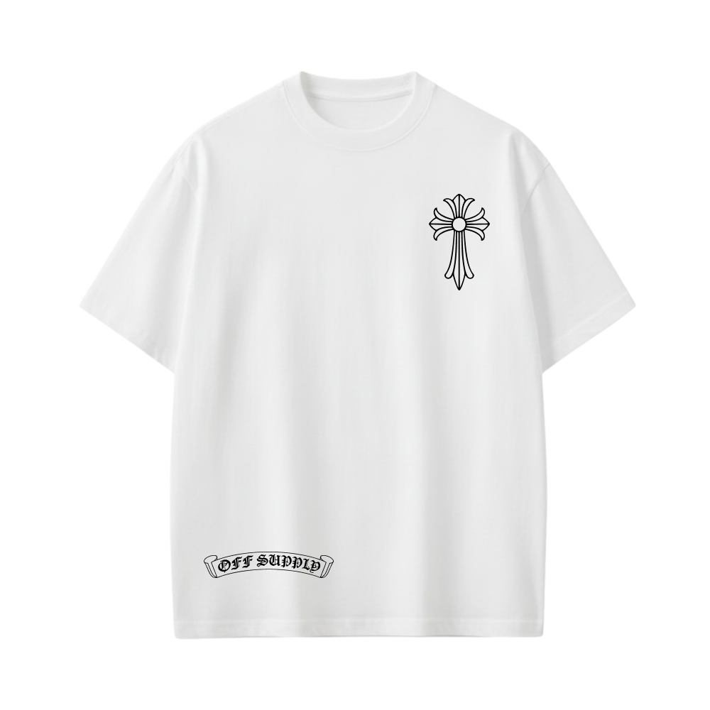 Off Supply Premium Ornate Cross T-Shirt
