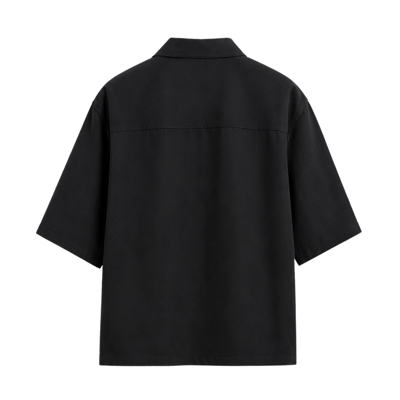Off Supply Riviera Double-Breasted Black Shirt